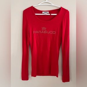 XS parasuco long sleeve red shirt